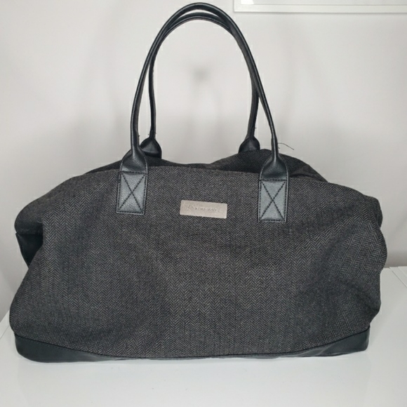 John Varvatos Other - John Varvatos Herringbone Leather Trim Weekender